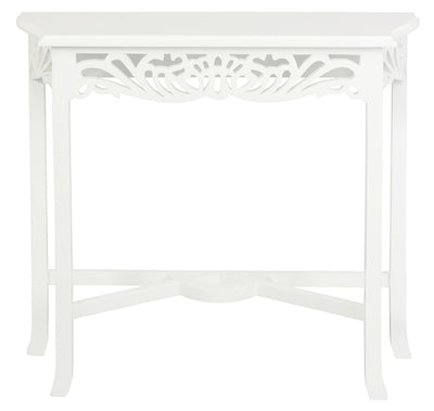 Jepara Carved Sofa Table (White)