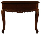 Jepara 1 Drawer Carved Sofa/Hall Table (Mahogany) - Top-Down View