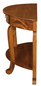 Emilie Cabriole Leg 1 Drawer Half Round Entry Table - Light Pecan - Top-Down View
