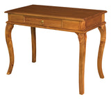 Queen Ann 1 Drawer Sofa Table (Light Pecan) - Side View