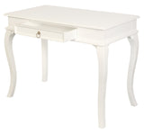Queen Ann 1 Drawer Sofa Table (White) - Front View
