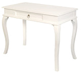 Queen Ann 1 Drawer Sofa Table (White) - Side View