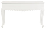 Seine 2 Drawer Carved Sofa Table (White)