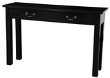 2 Drawer Straight Leg Sofa/Hall Table (Black) - Front View