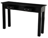 2 Drawer Straight Leg Sofa/Hall Table (Black) - Side View