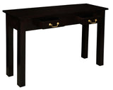 2 Drawer Straight Leg Sofa/Hall Table (Chocolate) - Front View