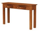 2 Drawer Straight Leg Sofa/Hall Table (Light Pecan) - Front View