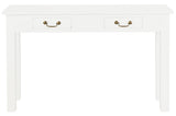 2 Drawer Straight Leg Sofa/Hall Table (White)