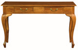 Queen Ann 2 Drawer Sofa Table (Light Pecan)