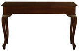 Queen Ann 2 Drawer Sofa Table (Mahogany) - Top-Down View