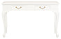 Queen Ann 2 Drawer Sofa Table (White)