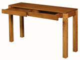 Amsterdam 2 Drawer Sofa Table (Light Pecan) - Front View
