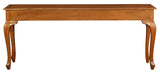 Queen Anne 3 Drawer Sofa Table - Light Pecan - Top-Down View