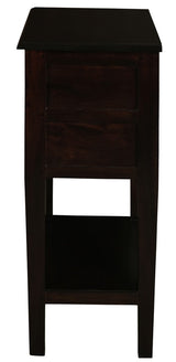 Tasmania 3 Drawer Sofa Table - Chocolate - Top-Down View