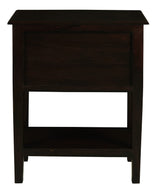 Tasmania 3 Drawer Sofa Table - Chocolate - 45-Degree Angle