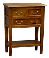 Tasmania 3 Drawer Sofa Table - Light Pecan - Front View