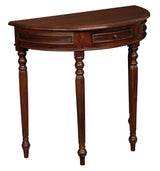 Huntley Turn Leg Half Round Sofa Table (Mahogany) - Front View