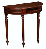 Huntley Turn Leg Half Round Sofa Table (Mahogany) - Side View