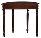 Huntley Turn Leg Half Round Sofa Table (Mahogany) - 45-Degree Angle
