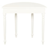 Turn Leg Half Round Sofa Table (White) - 45-Degree Angle