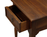 Milly Turn Leg 1 Drawer Side Table (Mahogany) - Top-Down View