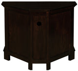 Tasmania 2 Door Corner TV Stand (Chocolate) - Front View