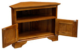 Tasmania 2 Door Corner TV Stand (Light Pecan) - Front View