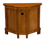 Tasmania 2 Door Corner TV Stand (Light Pecan) - Top-Down View