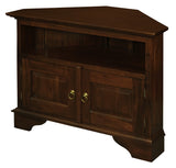 Tasmania 2 Door Corner TV Stand (Mahogany) - Side View