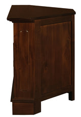 Tasmania 2 Door Corner TV Stand (Mahogany) - 45-Degree Angle
