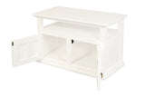 Tasmania 2 Door TV Stand (White) - Side View
