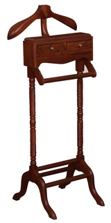 Jepara 2 Drawer Carved Valet (Mahogany) - Side View