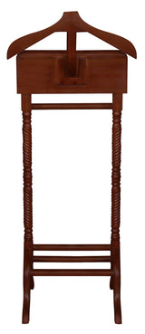 Jepara 2 Drawer Carved Valet (Mahogany) - Top-Down View