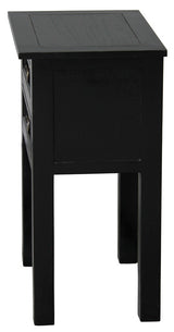 Elliot 2 Drawer Lamp Table (Black) - Top-Down View
