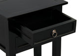 Elliot 2 Drawer Lamp Table (Black) - 45-Degree Angle
