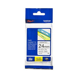 Brother HSe-251 24mm x 1.5m Black on White Heat Shrink Tape - for use in Brother Printer