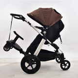 Baby Jogger Glider Board 2 in 1 Kid Stroller Board with Dismountable Seat AU black wheel - Top-Down View