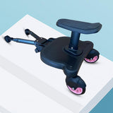 Baby Jogger Glider Board 2 in 1 Kid Stroller Board with Dismountable Seat AU pink wheel - Close-Up Angle