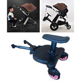 Baby Jogger Glider Board 2 in 1 Kid Stroller Board with Dismountable Seat AU pink wheel - Low Angle