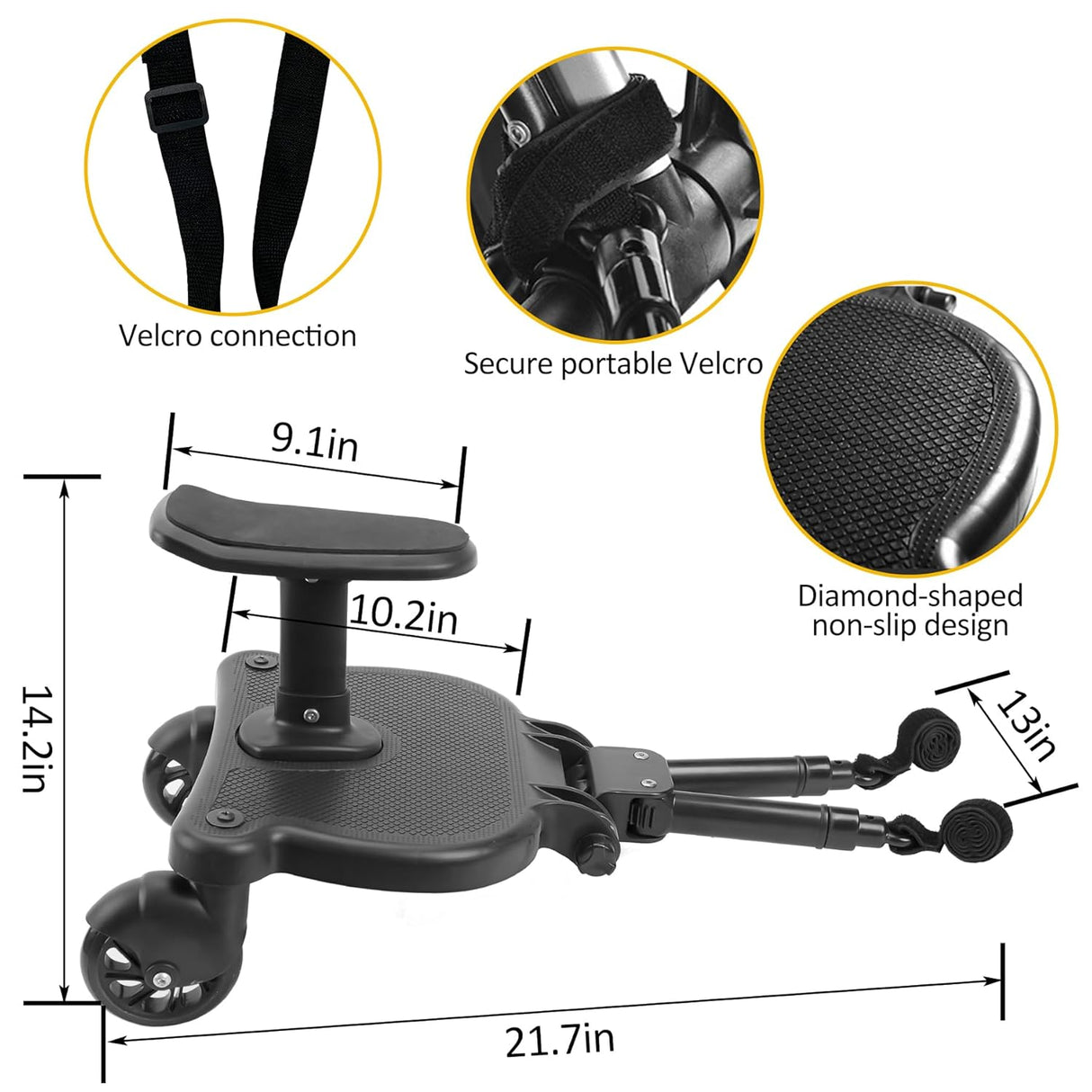 Baby Jogger Glider Board 2 in 1 Kid Stroller Board with Dismountable Seat AU pink wheel