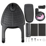 Stroller Step Board Toddler Buggys Wheel Standing Board Skateboard For Pram Kids Pink - Rear View