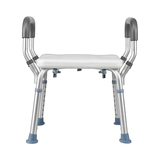 Adjustable Shower Chair Bath Seat Heavy Duty Bathtub Armrests Bench Bathroom - Side View