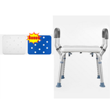 Adjustable Shower Chair Bath Seat Heavy Duty Bathtub Armrests Bench Bathroom - 45-Degree Angle