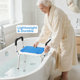 Adjustable Shower Chair Bath Seat Heavy Duty Bathtub Armrests Bench Bathroom - Close-Up Angle
