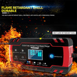 12V/24V Car Battery Charger Smart Trickle Repair Caravan Motorcycle Boat GEL/AGM - Side View