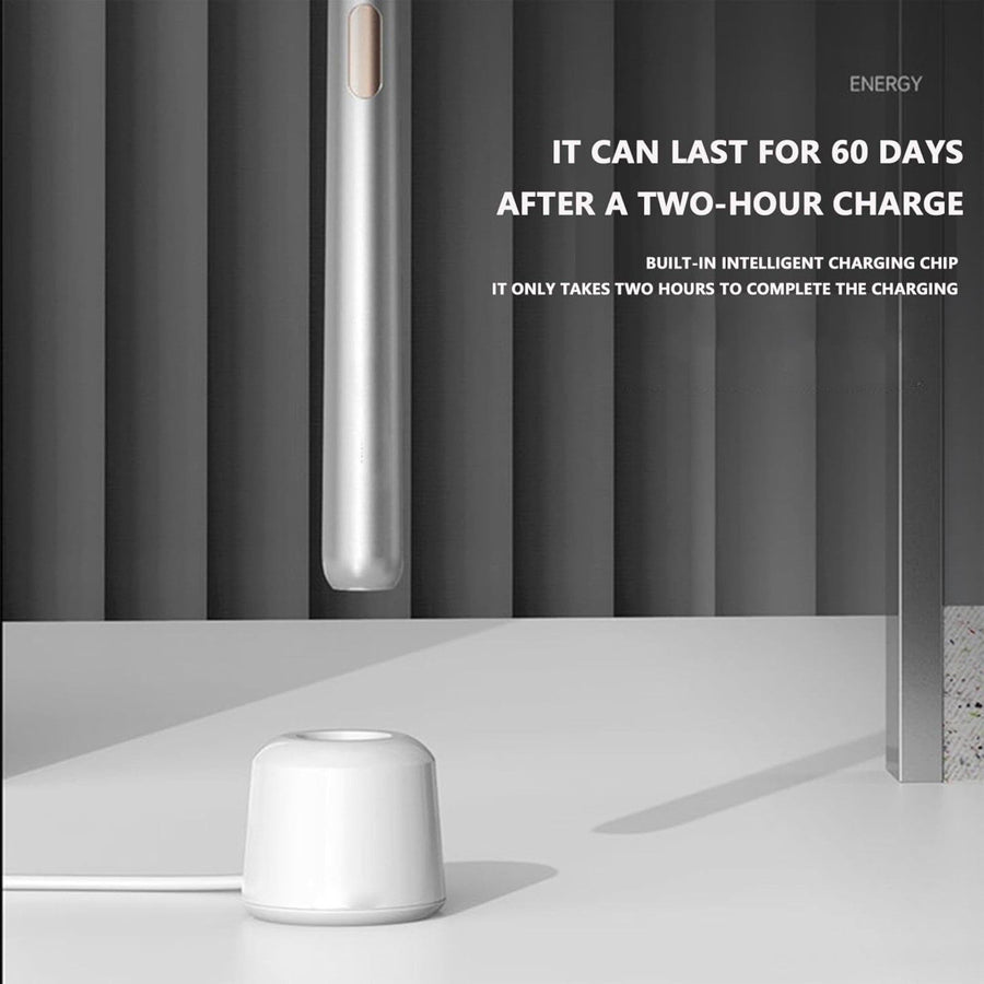 AU Miroooo Electric Toothbrush with 2 Brush Heads Travel Case,Sonic Toothbrush SLIVER