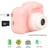 Mini Digital Children Camera Kids Camera 2.0 LCD Toy 32G Card HD