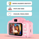 Mini Digital Children Camera Kids Camera 2.0 LCD Toy 32G Card HD - Top-Down View