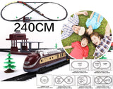 Electric Large Classic Train Set Rail Track Carriages Kids Vehicle Toy Gift - Rear View