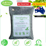 30PCS Air Purifying Bags Activated Bamboo Charcoal Freshener for Car Home Shoes 200g - Front View